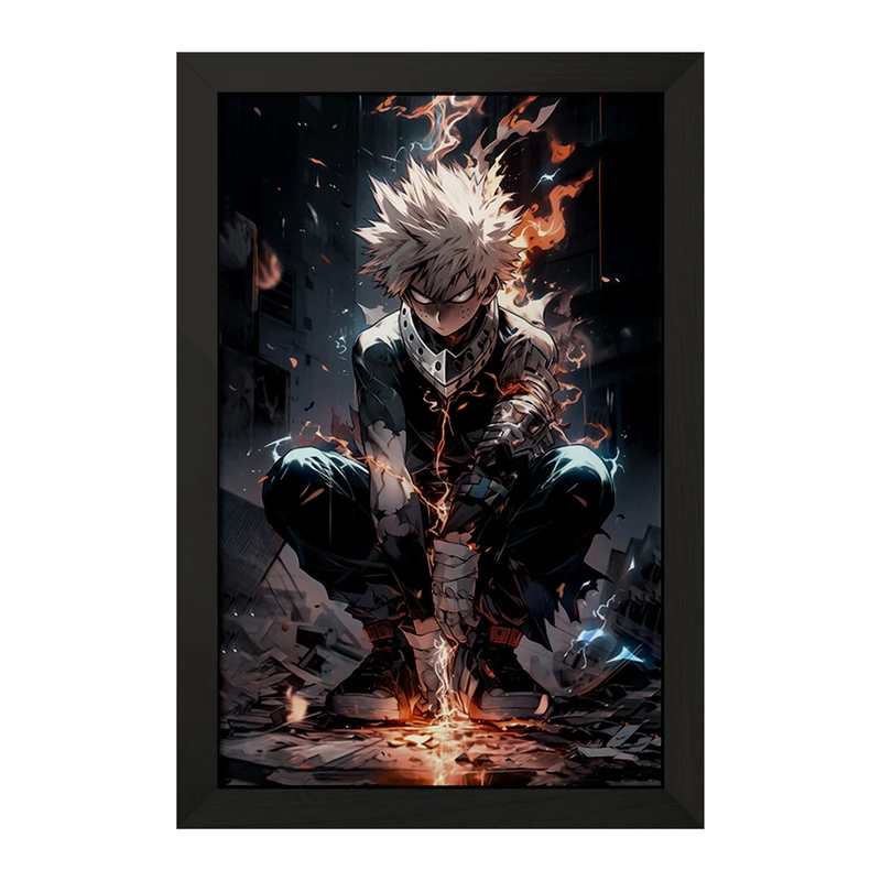 تابلو خندالو مدل انیمه آکادمی قهرمان من کد F2838