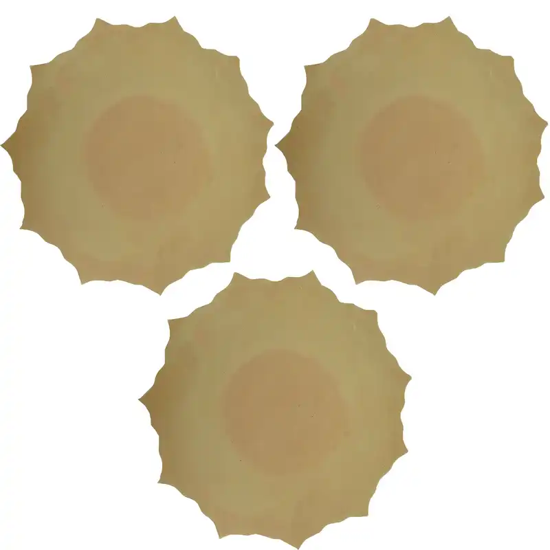 بشقاب سفالی خام مدل ستاره کد D15 بسته 3 عددی