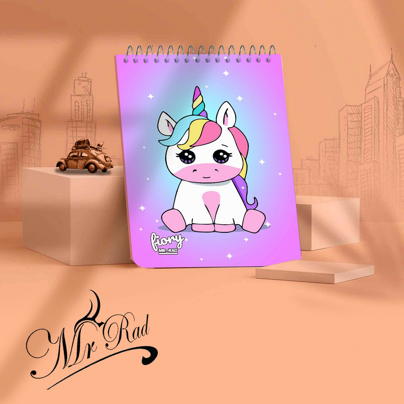 دفترچه یادداشت مستر راد طرح یونیکورن مدل اسب تک شاخ کد fiory 1752