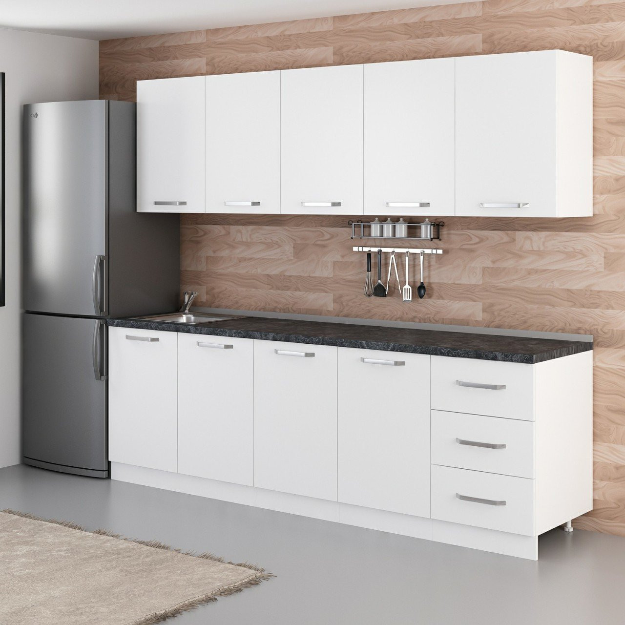 کابینت آشپزخانه مدل B-2 Minar 250 cm مجموعه دو عددی