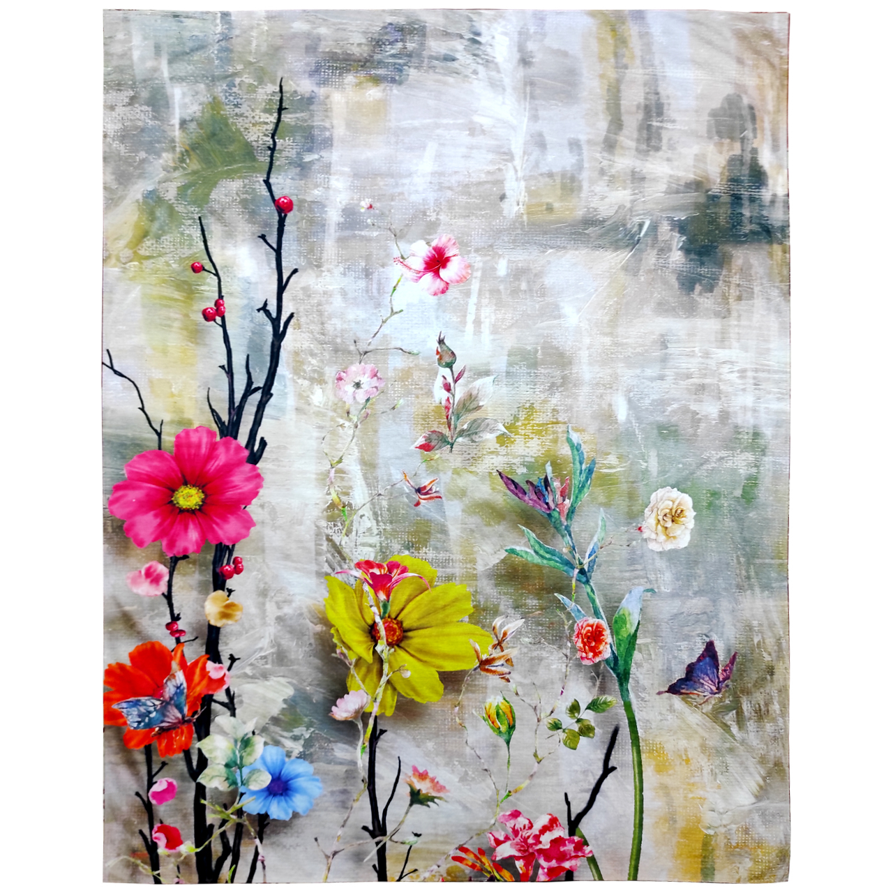 روفرشی بانو مدل نقاشی گل کد N02