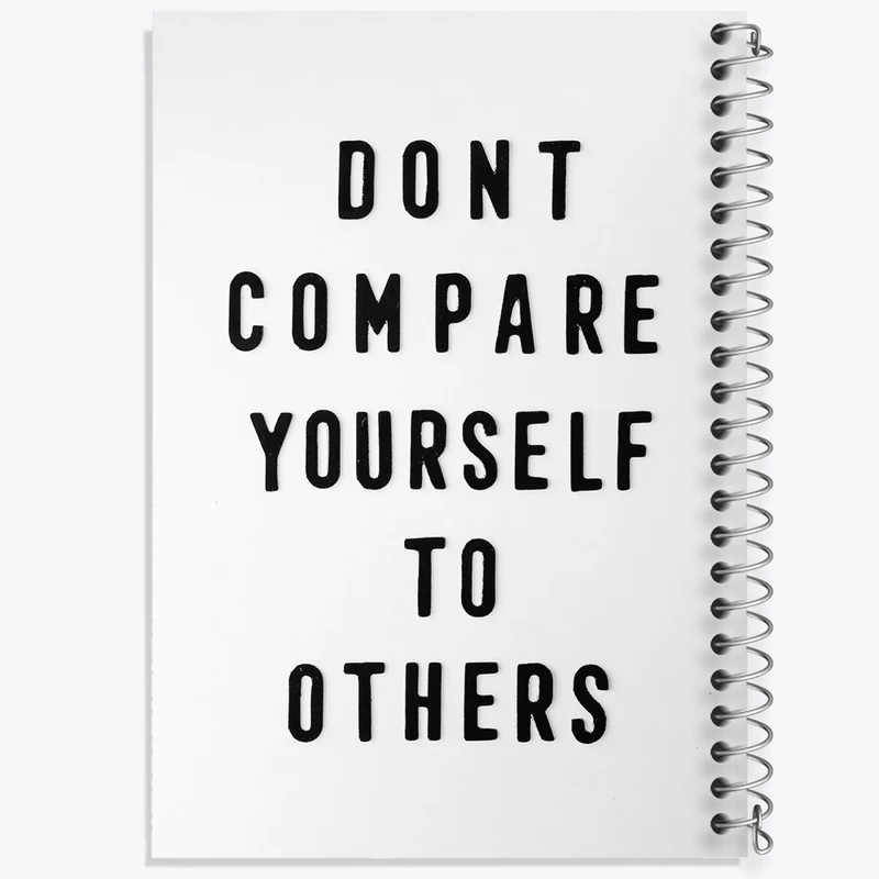 دفتر مشق 100 برگ خندالو طرح Don’t Compare Yourself To Others کد F1938