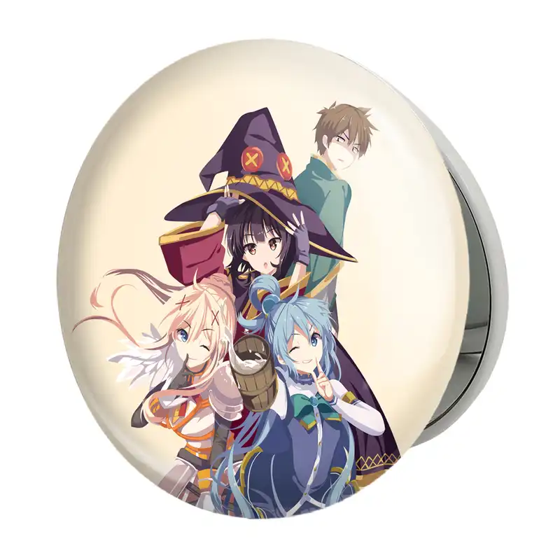 آینه جیبی خندالو طرح انیمه کونوسوبا Konosuba مدل تاشو کد 27159