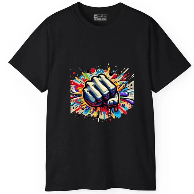 تی‌شرت آستین کوتاه مردانه پاد آفرین مدل دست کد 1903