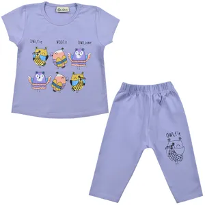 ست تی شرت و شلوارک دخترانه نیروان مدل 2149 -4