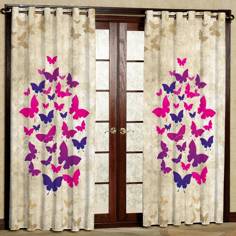 پرده مدل مخمل پانچی کد 1311T2 سایز 200x140 سانتی متر