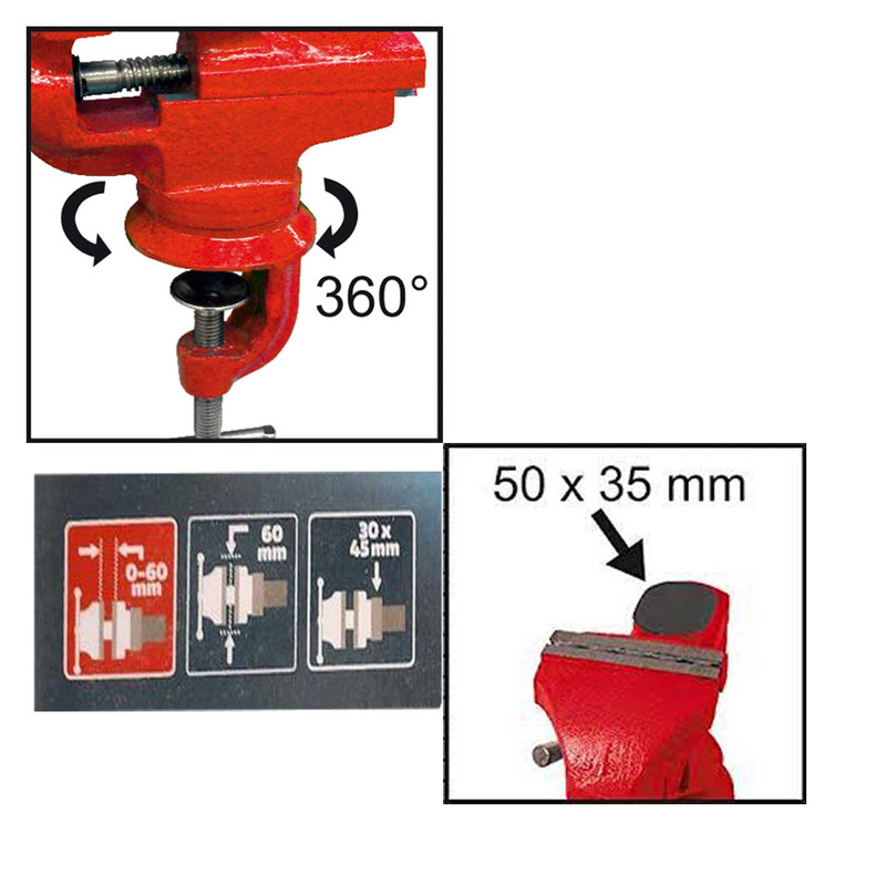 گیره بغل میزی کرون مدل 07 سایز 60 میلی متر