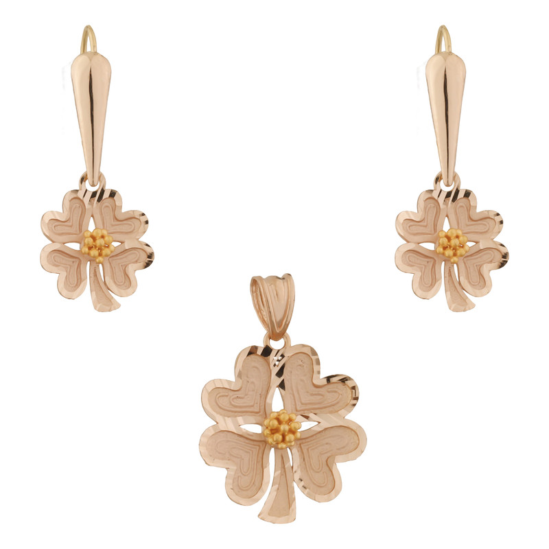 نیم ست طلا 18 عیار زنانه مایا ماهک مدل MS0726