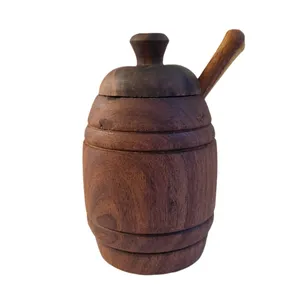 ظرف عسل مدل چوب گردو کد 01