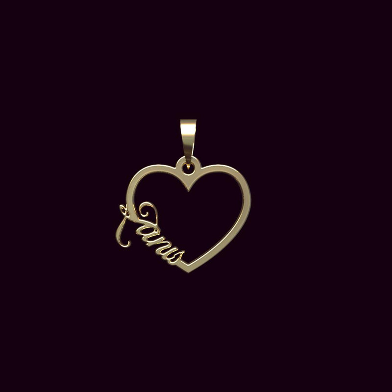 آویز گردنبند طلا 18 عیار زنانه مدوپد مدل اسم زانیس zanis کد PB1-10833