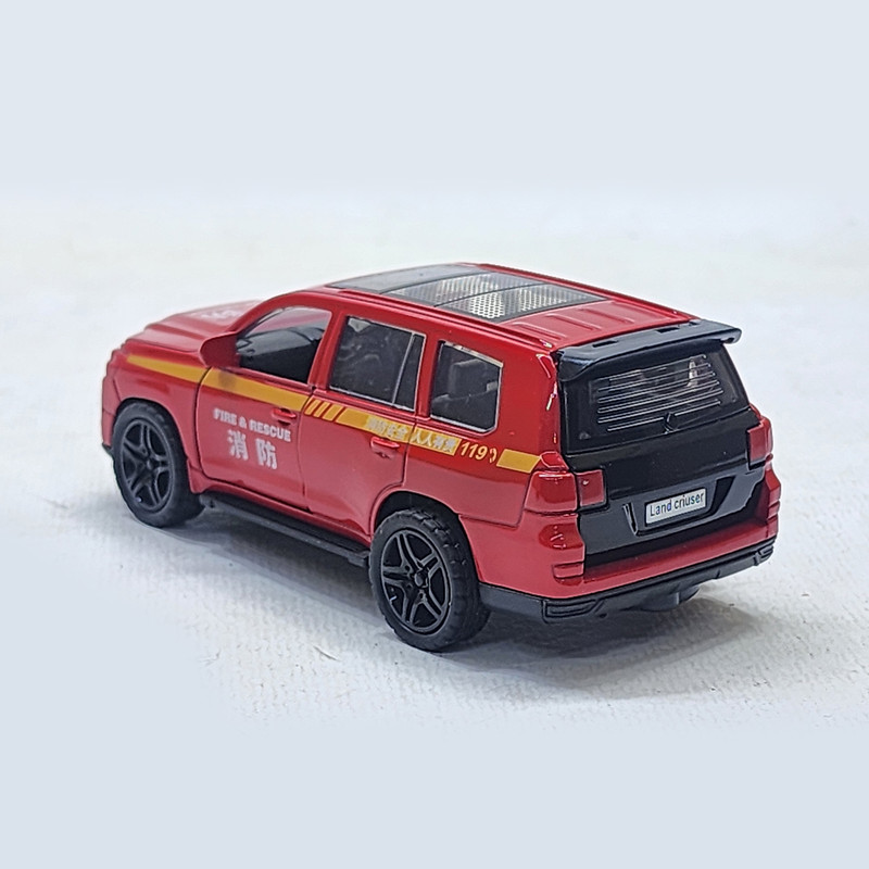 ماشین بازی مدل فلزی لندکروز آتش نشانی