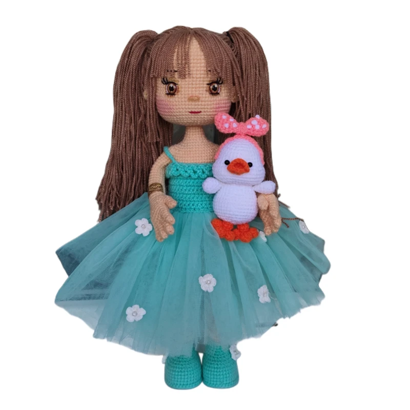 عروسک بافتنی مدل دختر تانیا مجموعه دو عددی 