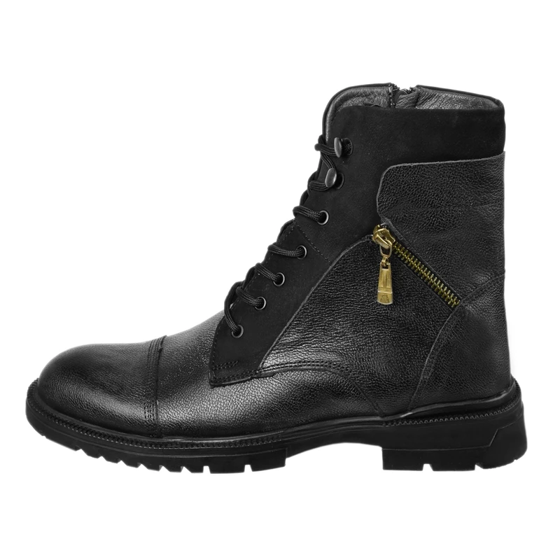 نیم بوت مردانه مدل چرم طبیعی بلنزا استراکچر BK.1836