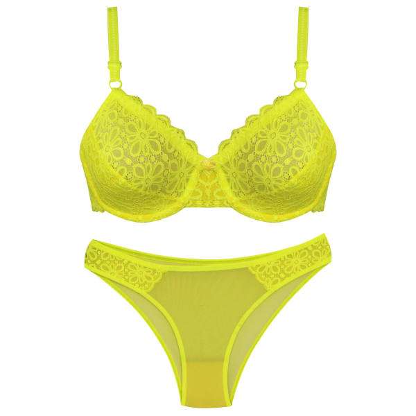 ست شورت و سوتین زنانه مدل 2020 رنگ  زرد