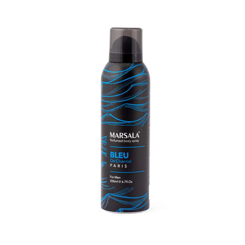 اسپری بدن مردانه مارسالا مدل Blue Chanel حجم 200 میلی لیتر اسپری بدن مردانه مارسالا مدل Blue Chanel حجم 200 میلی لیتر