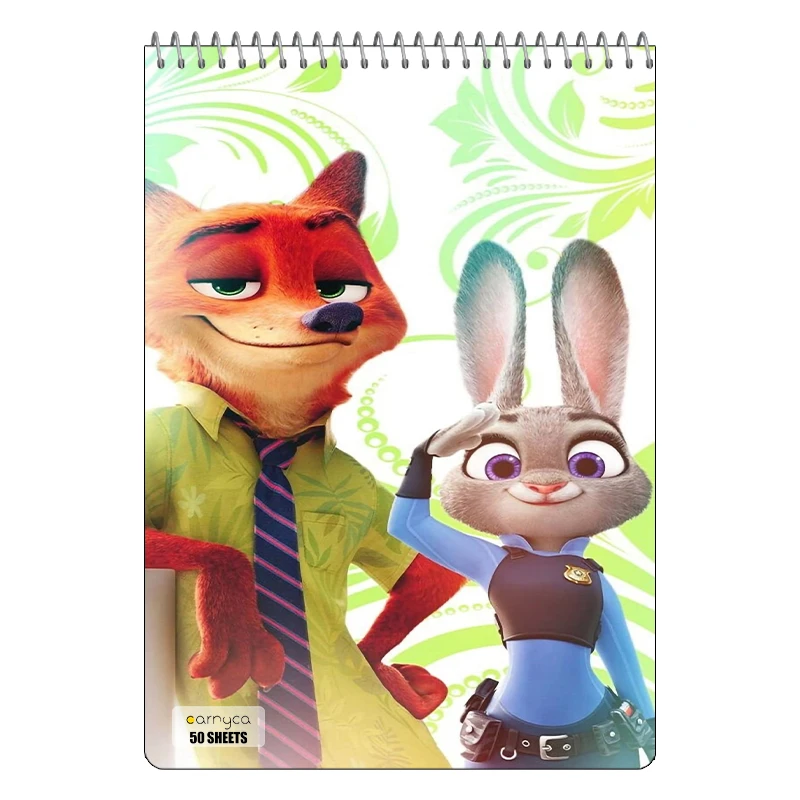 دفتر نقاشی 50 برگ سیمی کارنیکا طرح زوتوپیا Zootopia کد 59430