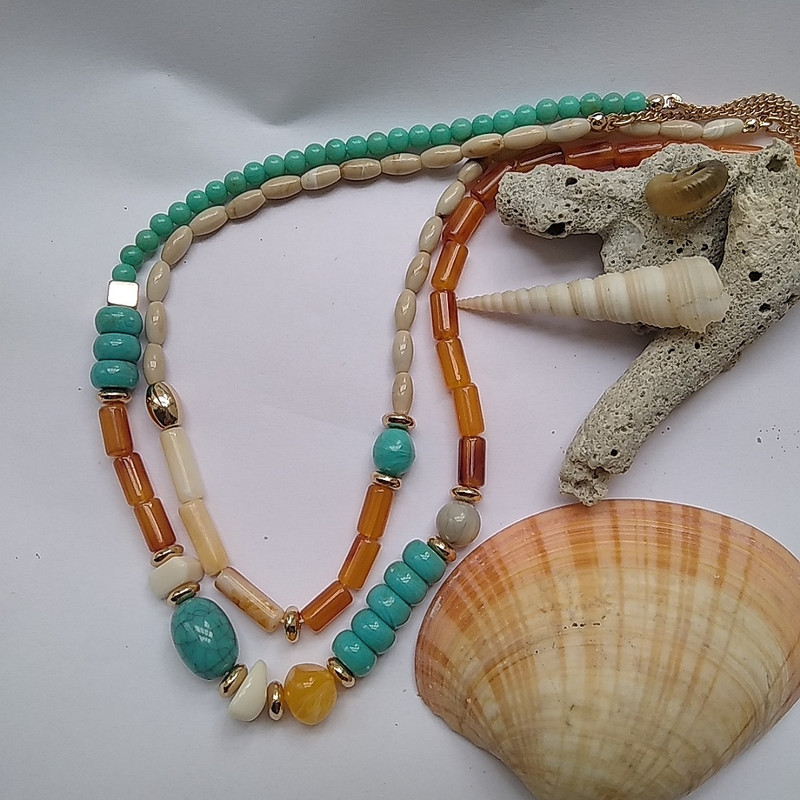 گردنبند زنانه سیکس مدل سنگ کد H29