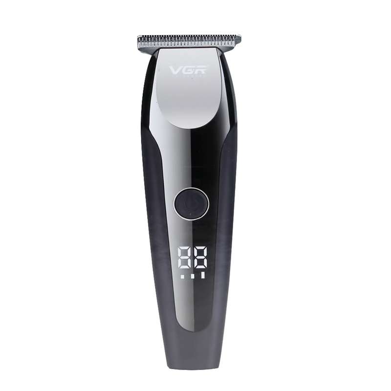 ماشین اصلاح موی صورت وی جی ار مدل 059، اصلاح به صورت تریمر، منبع انرژی با کابل USB، تکنولوژی اصلاح به صورت برش مستقیم، مدت زمان شارژ 180 دقیقه و مدت زمان استفاده پس از شارژ 150 دقیقه، به همراه روغن و 6 عدد شانه، با قابلیت تنظیم سرعت، شارژ سریع، چراغ LED