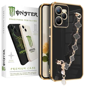 Black Flower monster cover suitable for Realme C35 / Narzo 50A Prime