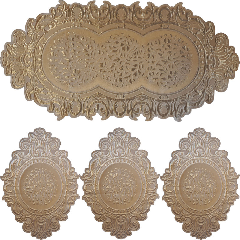 ست رومیزی 4 تکه مدل نگین کد 3054