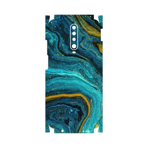 MAHOOT Turquoise marblewith golden streaks-FullSkin Cover Sticker for Xiaomi Redmi K30