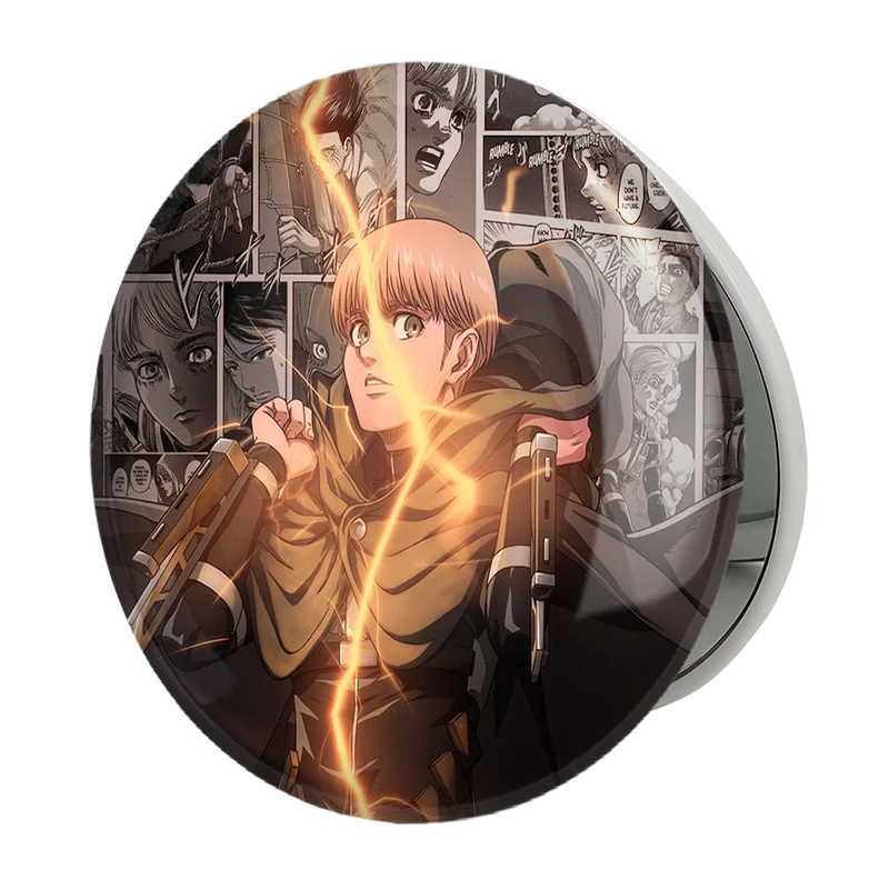 آینه جیبی خندالو طرح آرمین آرلرت انیمه اتک آن تایتان Attack on Titan مدل تاشو کد 10998