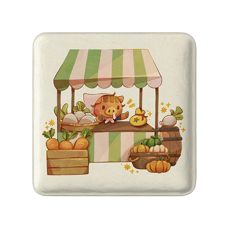 مگنت خندالو طرح بازی انیمال کراسینگ (Animal Crossing) مدل مربعی کد 32664
