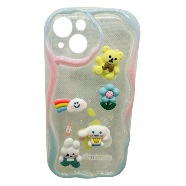 کاور مدل عروسکی طرح خرس و گل مناسب برای گوشی موبایل اپل IPhone 13