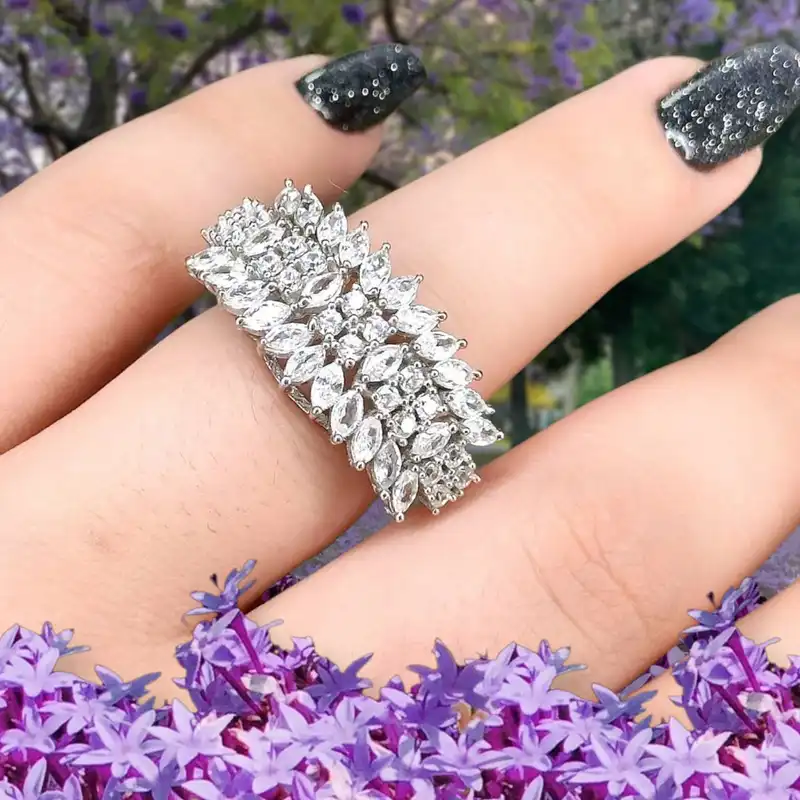 انگشتر نقره زنانه  مدل مارکیز NSH-0102