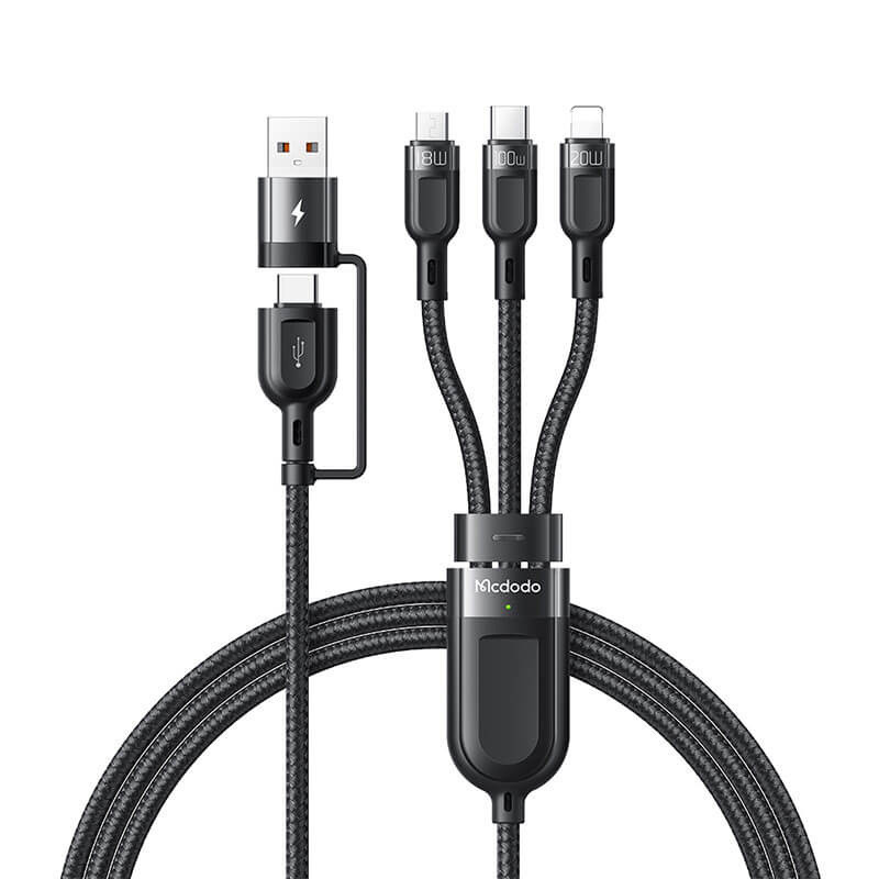 کابل تبدیل USB به USB-C /لایتنینگ /MicroUSB مک دودو مدل 3in2 PD CA-8880 طول 1.2 متر