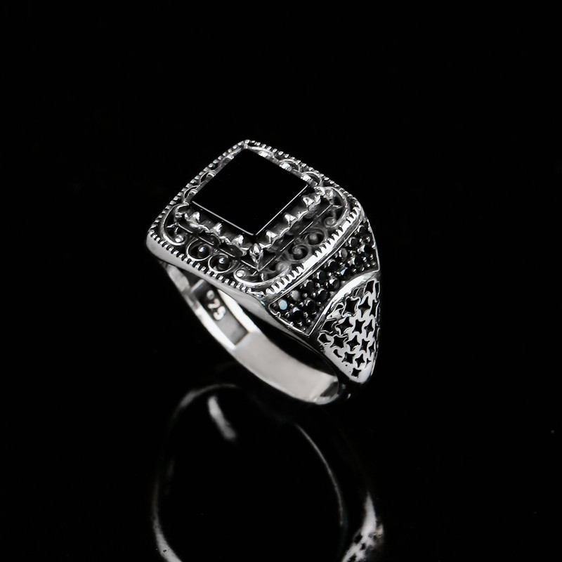 انگشتر نقره مردانه جی تی ای مدل جی نایس 42