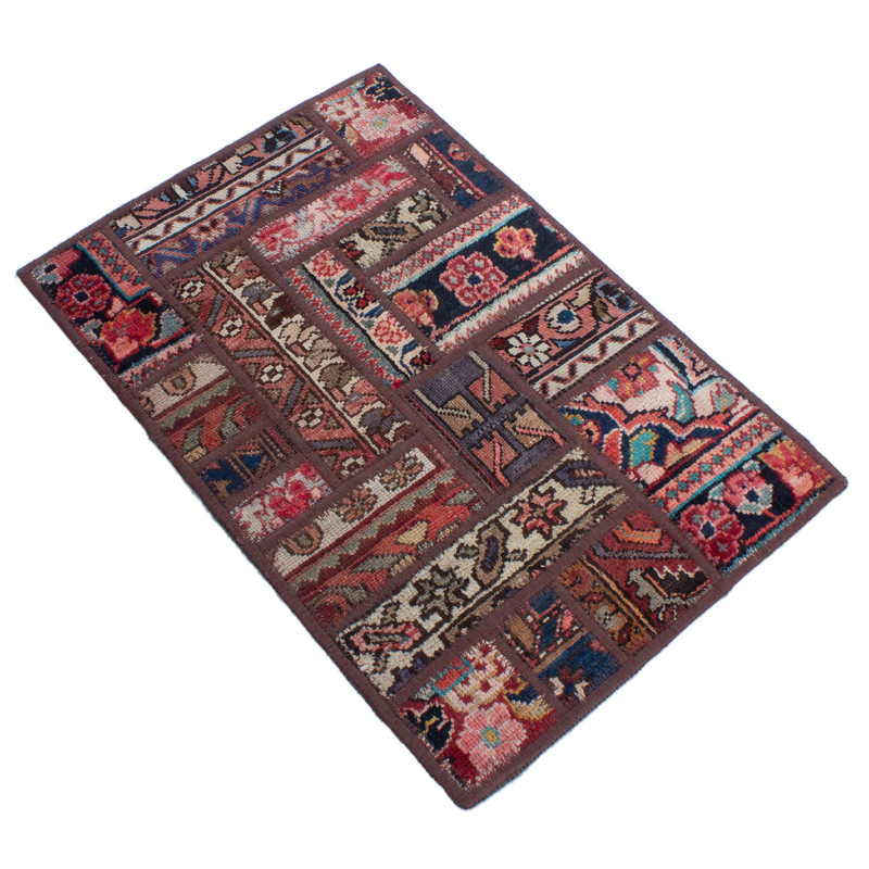 کلاژ فرش دستبافت نیم متری مدل چهل تکه کد13661