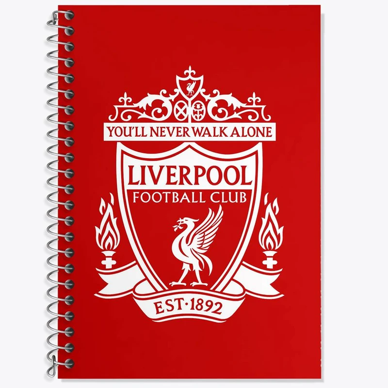 دفتر زبان 50 برگ خندالو مدل دو خط طرح باشگاه لیورپول کد 26959
