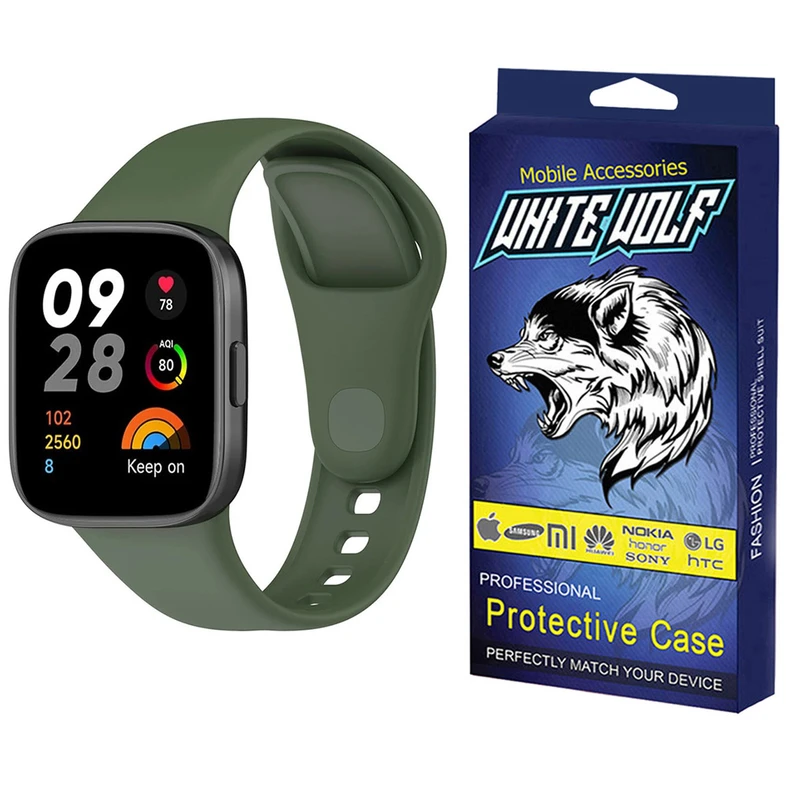 بند وایت ولف مدل WB-Silic-W3 مناسب برای ساعت هوشمند شیائومی Redmi Watch 3 Active / Watch 3 Lite