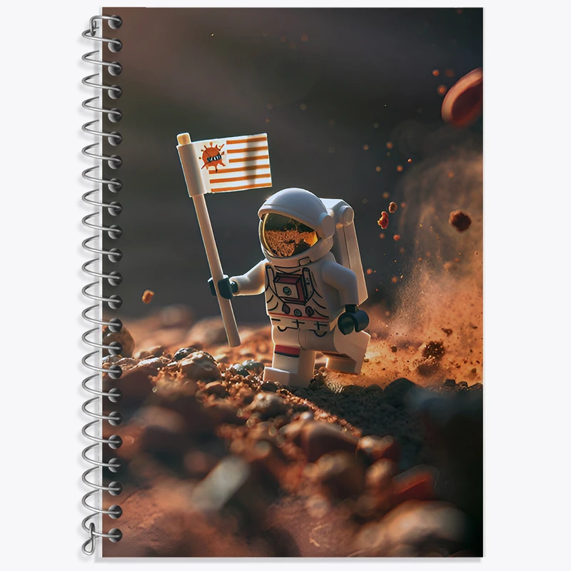 دفتر لغت 50 برگ خندالو طرح لگو فضانورد (Lego) کد F6559