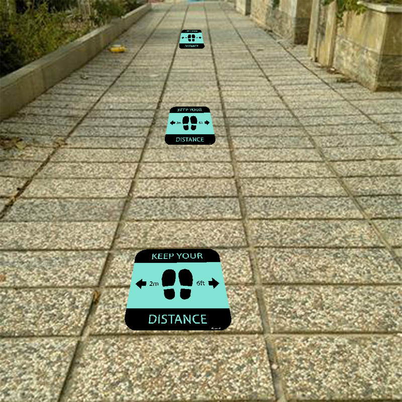 برچسب ایمنی مستر راد طرح لطفا فاصله اجتماعی را رعایت فرمایید کد HSE1317