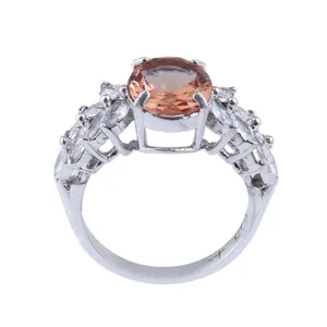 انگشتر نقره زنانه مدل بازرگانی میلادی الکساندریت تراش جواهری کاب رادیوم کد AWR_1198