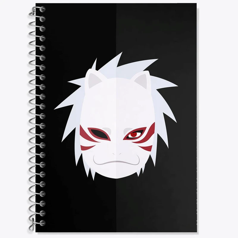 دفتر لغت 50 برگ خندالو مدل ماسک کاکاشی انیمه ناروتو Naruto کد 11235