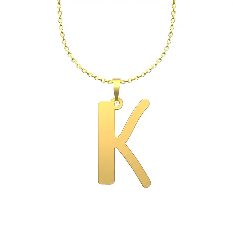 گردنبند طلا 18 عیار زنانه مدوپد مدل حرف K کد H3-1-1297