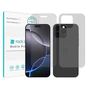 Rock space Resistant model matte screen protector suitable for the Apple iPhone 16 Pro Max mobile phone along with the back of the phone protector 