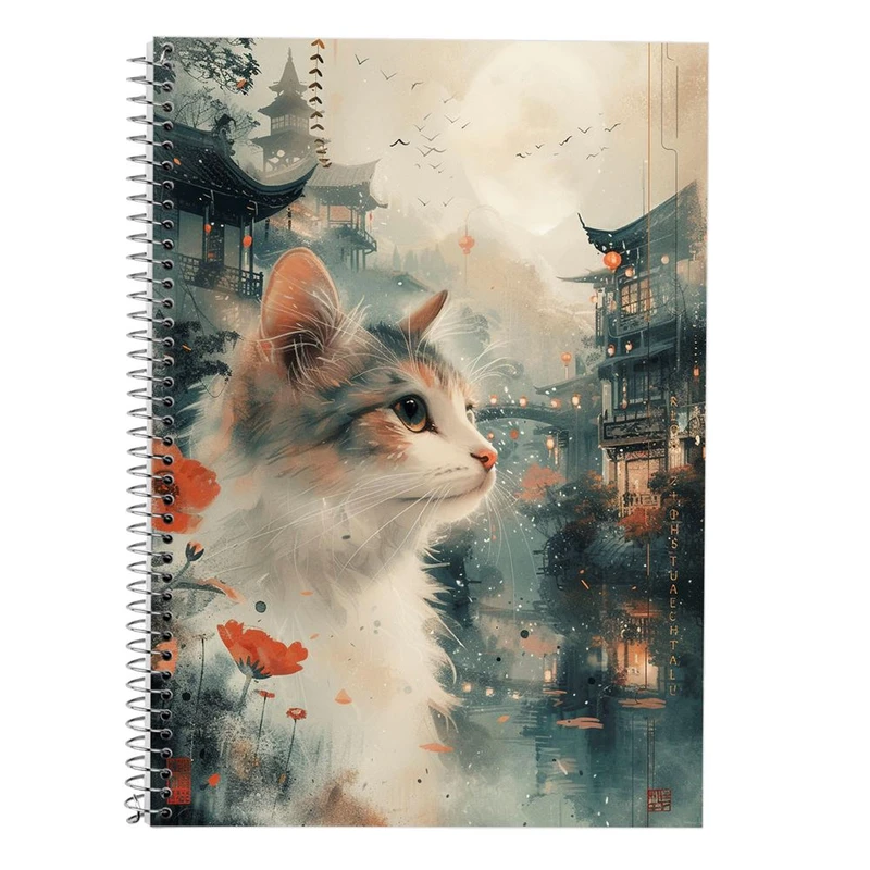 دفتر لغت 50 برگ مدوپد طرح سگ و گربه کد DF17370