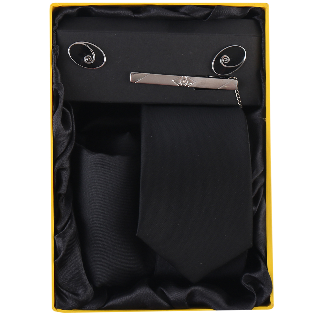 ست کراوات و دستمال جیب و دکمه سردست مردانه فرانکو فروزی مدل F-1020213