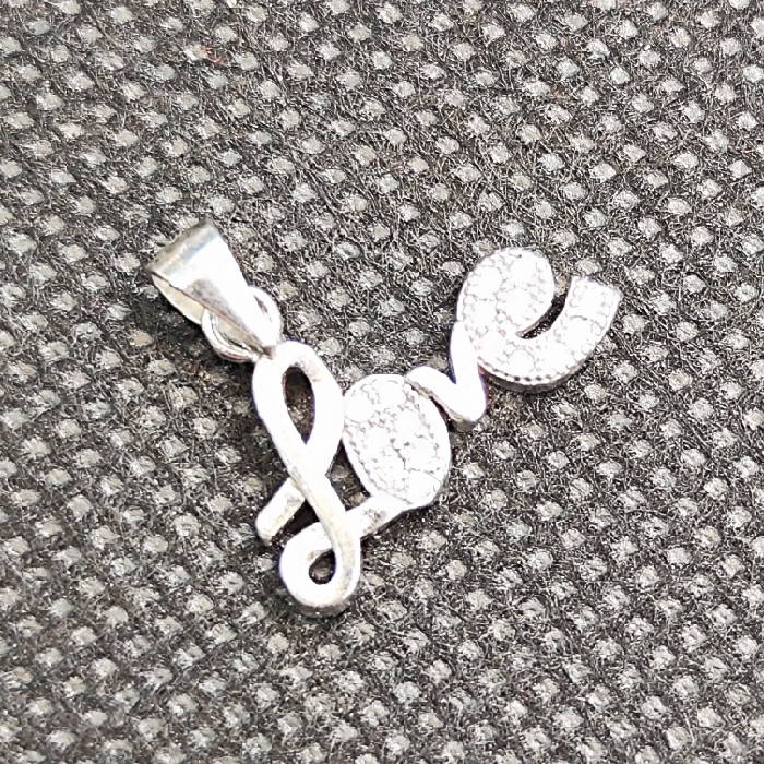 آویز گردنبند نقره زنانه مدل Love کد 54