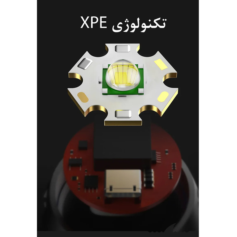 چراغ قوه شارک اسمایلینگ مدل Telescopic Focusing