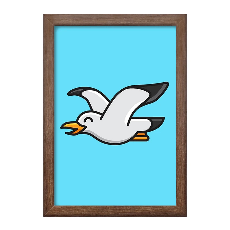 تابلو خندالو طرح حیوانات بامزه مرغ دریایی کد 28172