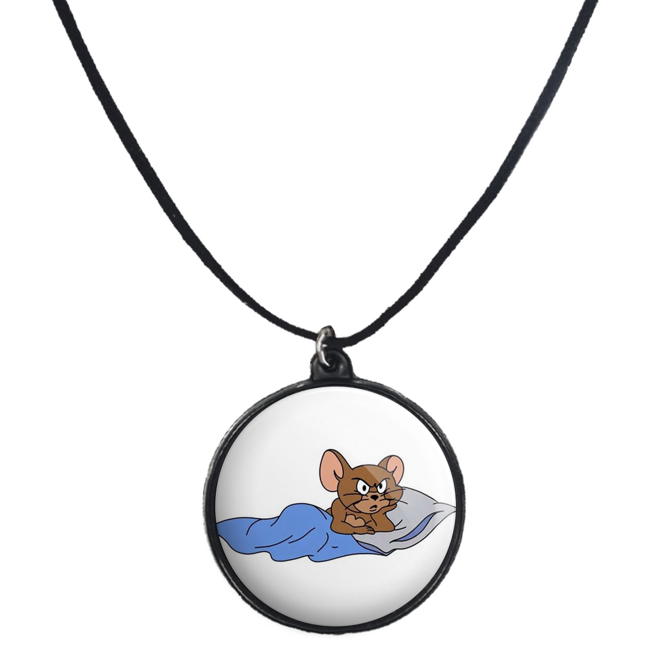 گردنبند پرمانه طرح تام و جری کد pmb.10829 مدل دو طرفه