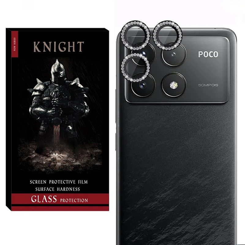 محافظ لنز دوربین نایت مدل RNG Diamond KT مناسب برای گوشی موبایل شیائومی Poco F6 Pro