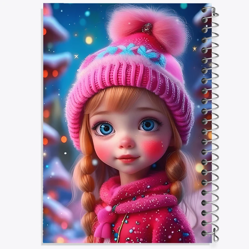 دفتر ژورنال نویسی 50 برگ خندالو مدل نقطه ای طرح دخترانه کیوت کد F6158