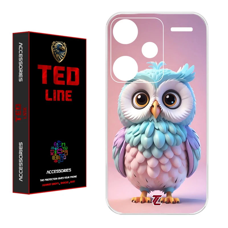 کاور تدلاین طرح جغد کد 1194 مناسب برای گوشی موبایل شیائومی Redmi Note 13 Pro Plus