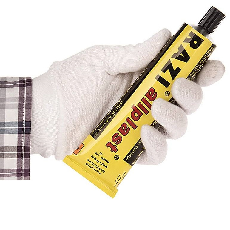 چسب همه کاره رازی مدل 007 Allplast حجم 100 میلی لیتر بسته 2 عددی